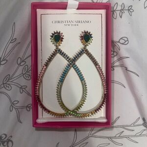 Christian Siriano Vibrant Teardrop Earrings